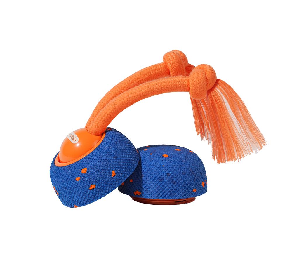CHEERBLE Wicked Ball Rolly Pet Toy - Blue & Orange image number 9 of 16