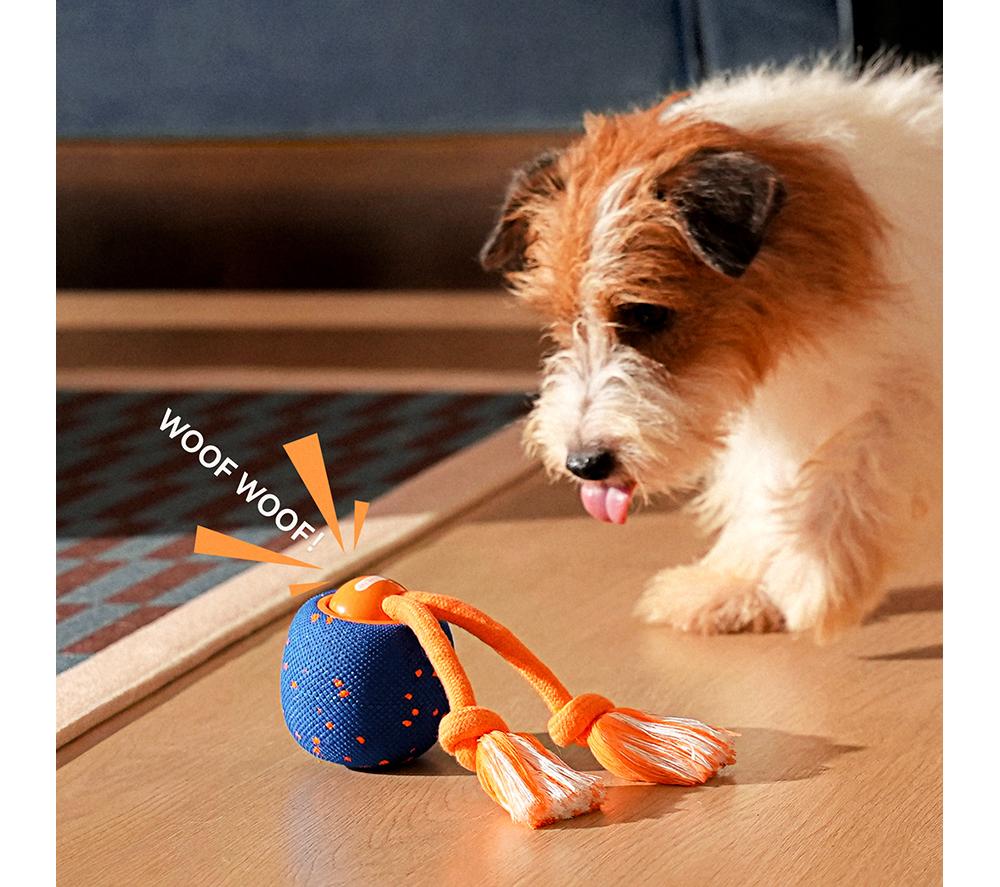 CHEERBLE Wicked Ball Rolly Pet Toy - Blue & Orange image number 10 of 16
