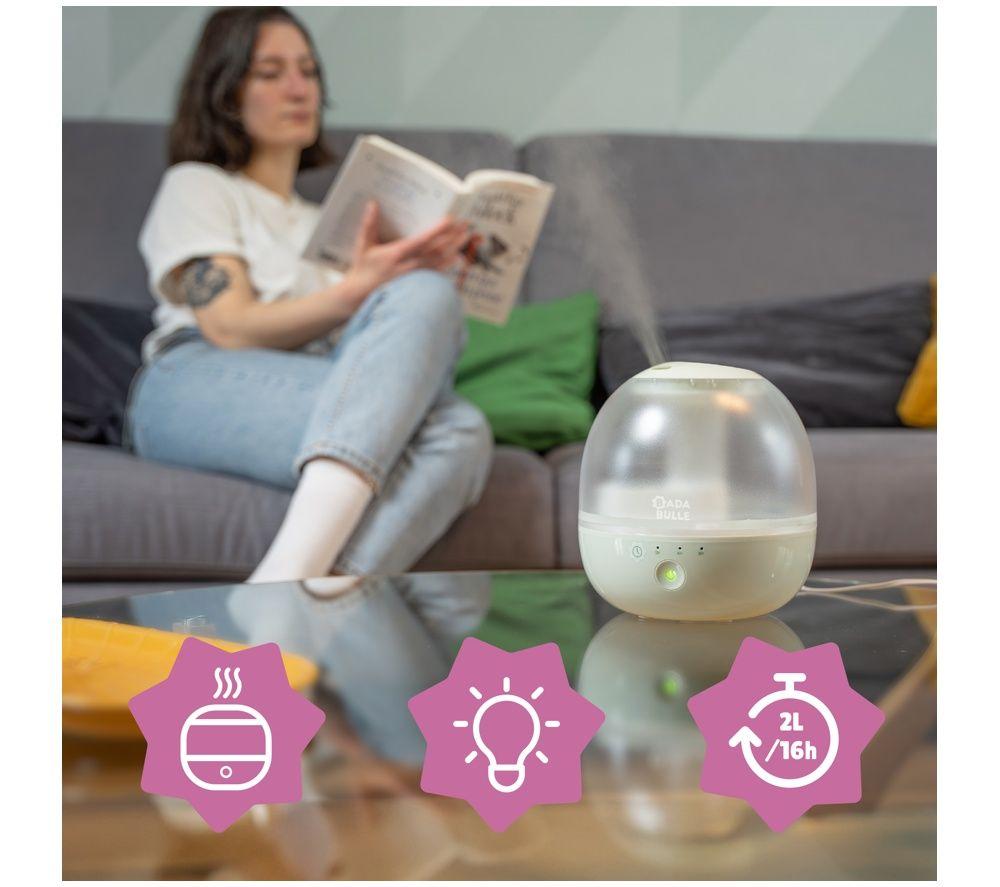 BABYMOOV B047002UK Bubble Humidifier & Nightlight - White image number 4 of 6