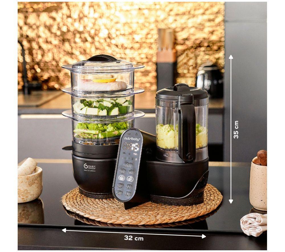 BABYMOOV Nutribaby(+) XL Special Edition 6-in-1 Baby Food Maker - Black image number 2 of 6
