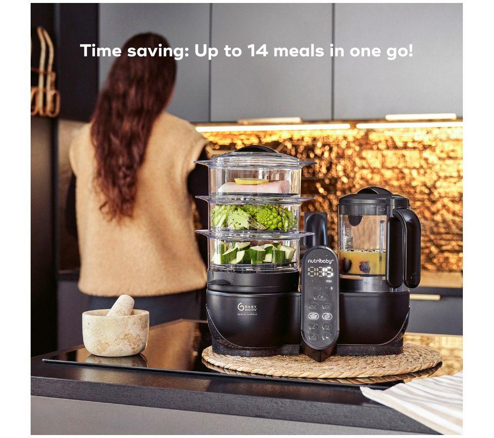 BABYMOOV Nutribaby(+) XL Special Edition 6-in-1 Baby Food Maker - Black image number 3 of 6