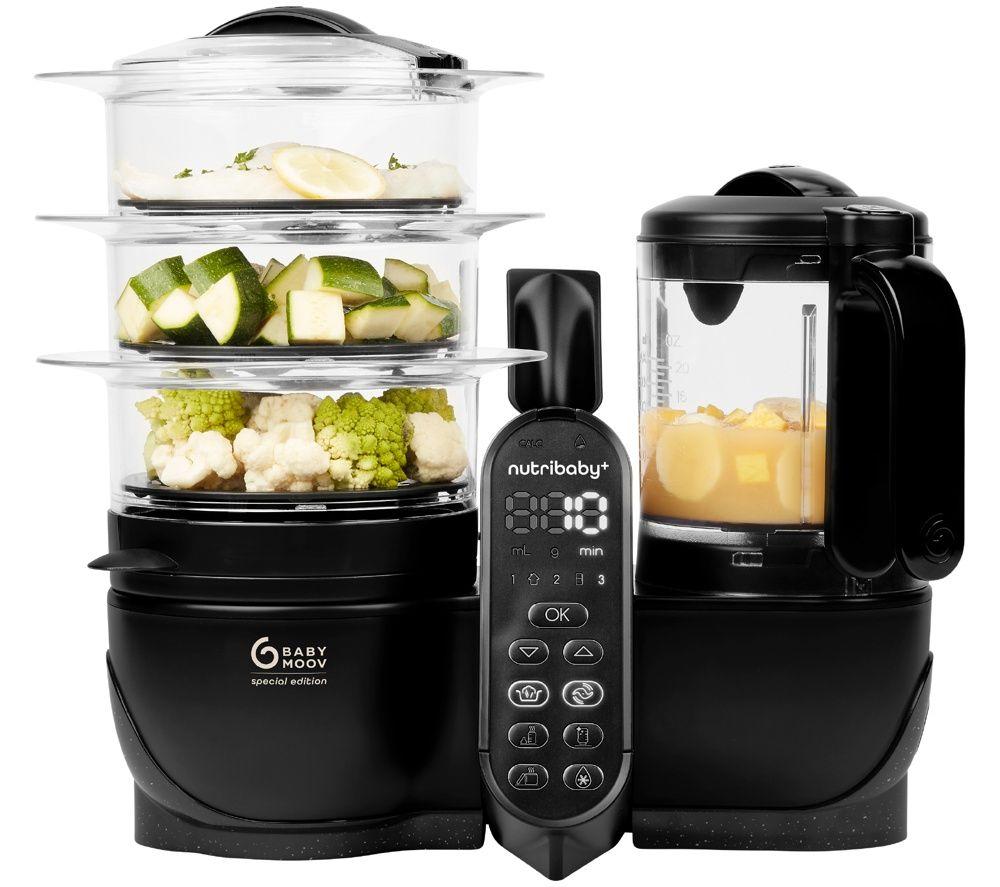 BABYMOOV Nutribaby(+) XL Special Edition 6-in-1 Baby Food Maker - Black image number 5 of 6