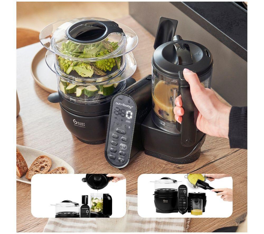 BABYMOOV Nutribaby(+) XL Special Edition 6-in-1 Baby Food Maker - Black image number 6 of 6