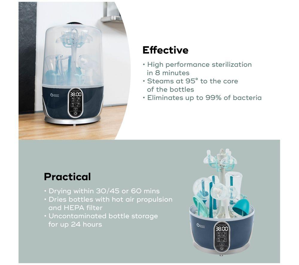 BABYMOOV Turbo Pure Sterilizer, Dryer & Storage - Dark Blue image number 4 of 6