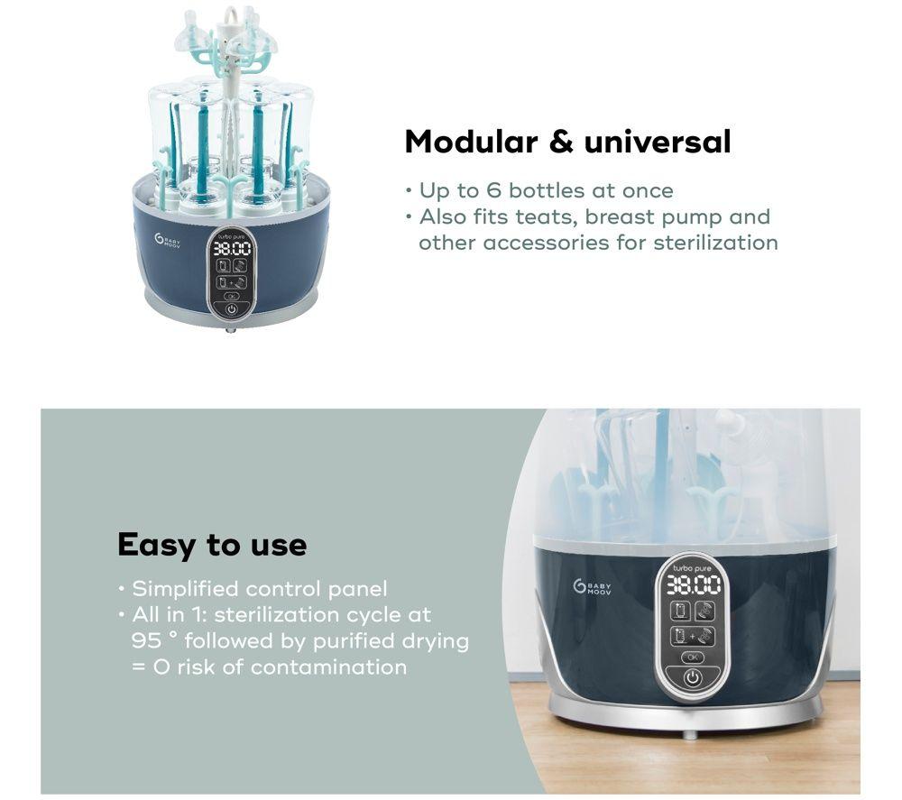 BABYMOOV Turbo Pure Sterilizer, Dryer & Storage - Dark Blue image number 5 of 6