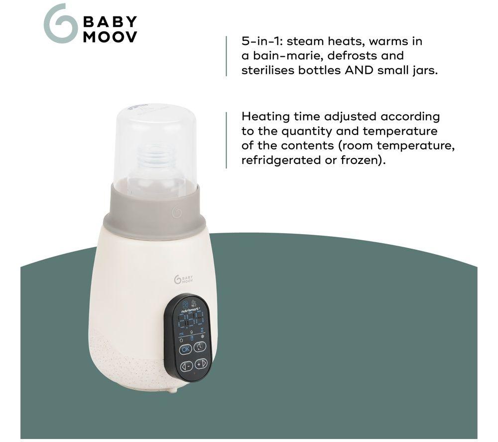BABYMOOV NutriSmart 5 in 1 Bottle Warmer & Steriliser - White image number 3 of 5