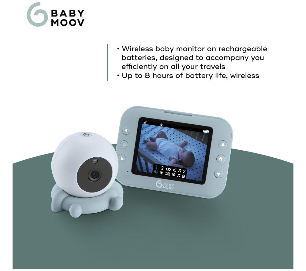 BABYMOOV Yoo Roll 3.2" Wireless Battery Video Monitor - Blue image number 3 of 6