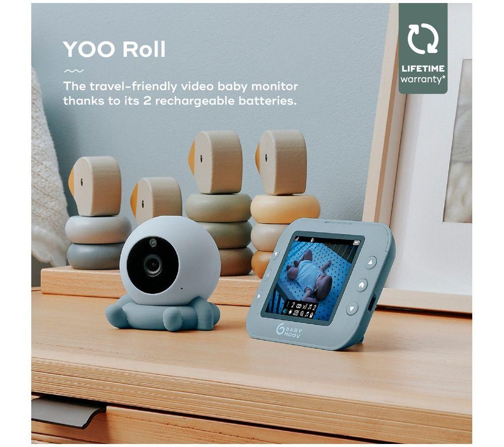 BABYMOOV Yoo Roll 3.2" Wireless Battery Video Monitor - Blue image number 4 of 6