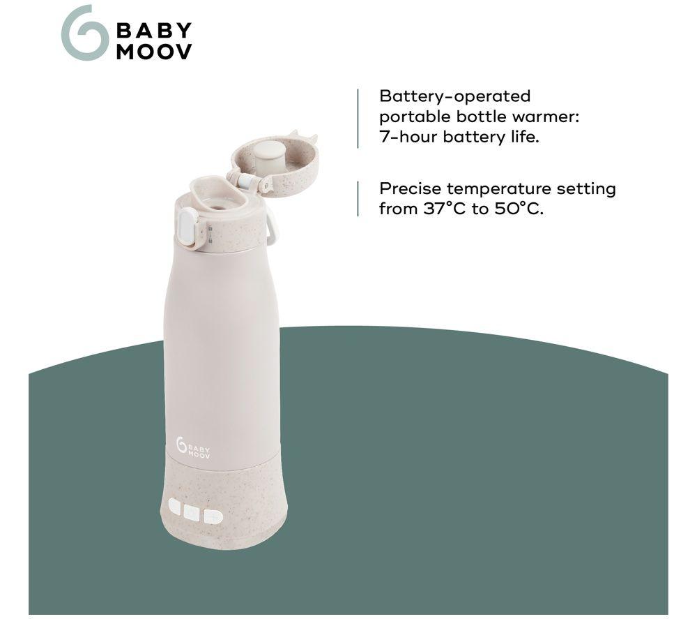 BABYMOOV Moov & Feed Rechargeable Travel Bottle Warmer - Mineral image number 2 of 5