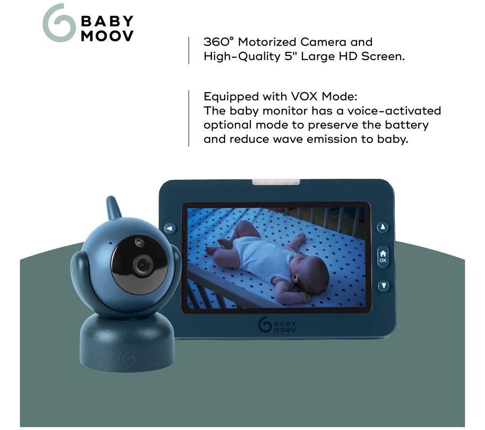 BABYMOOV Yoo Master+ 5" HD Motorised Baby Video Monitor - Blue image number 2 of 5