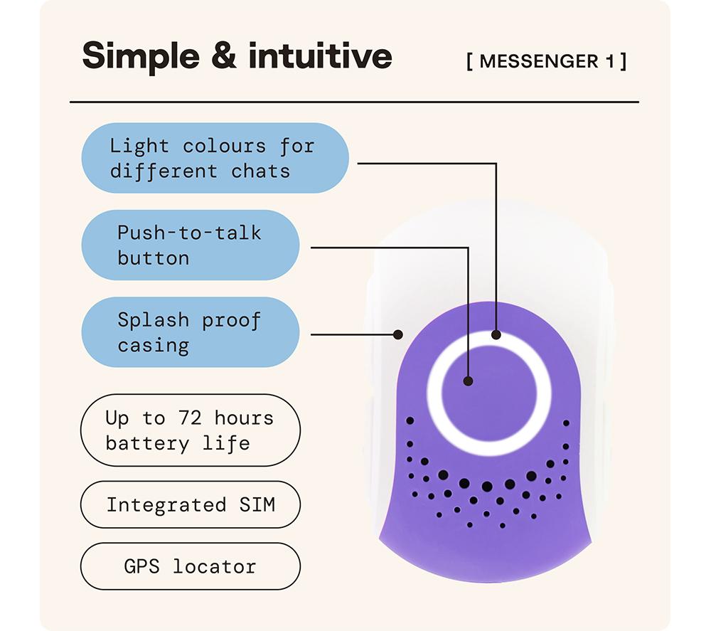 KARRI Messenger 1 Instant Voice Messenger - Purple & White image number 3 of 6