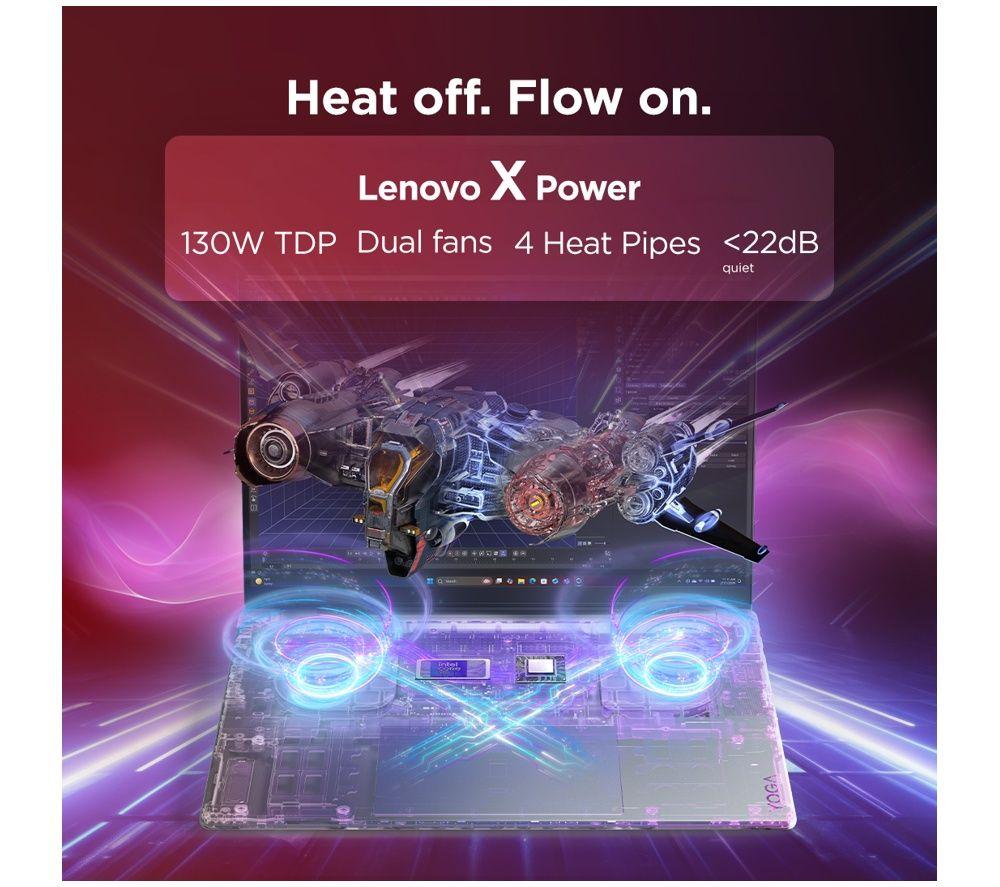 LENOVO Yoga Pro 9 16" Laptop, Copilot+ PC - Intel&reg; Core&trade; Ultra 7, 1 TB SSD, Thunder Grey image number 4 of 6