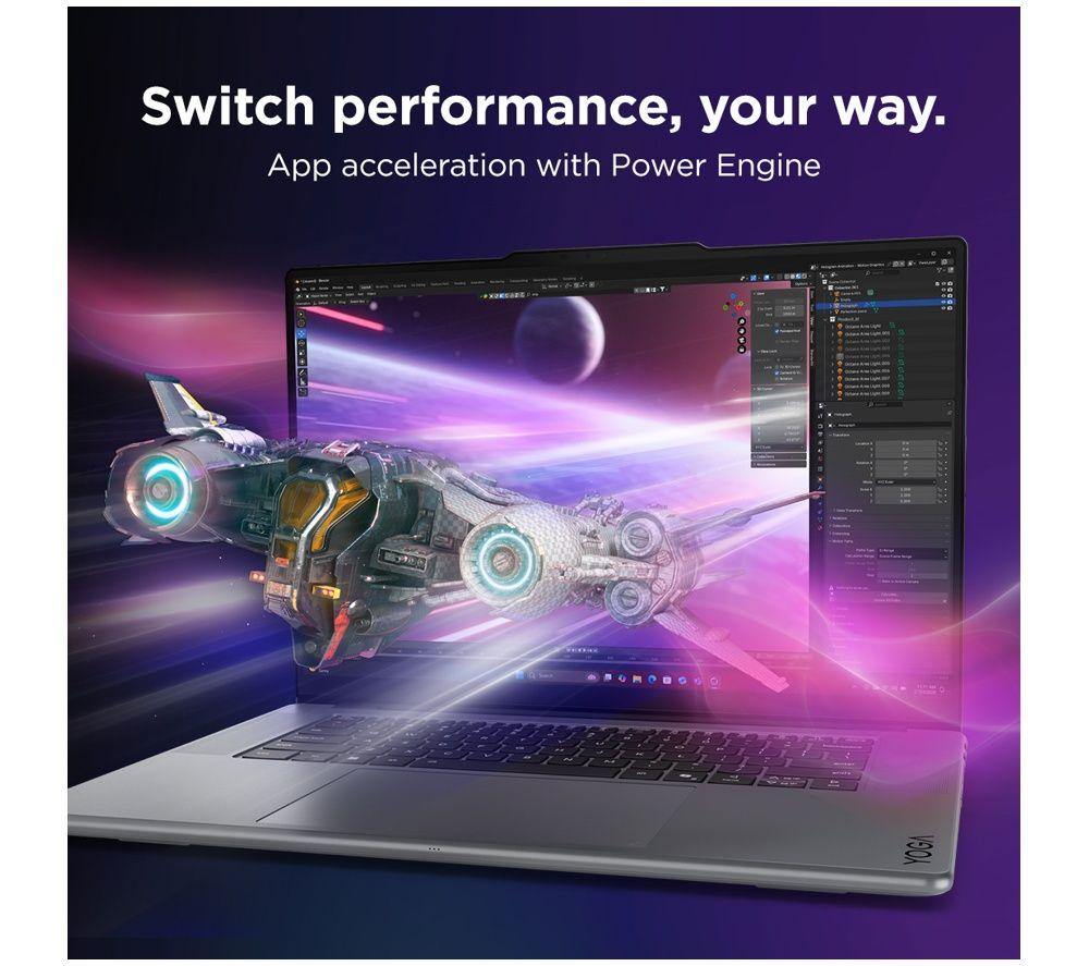 LENOVO Yoga Pro 9 16" Laptop, Copilot+ PC - Intel&reg; Core&trade; Ultra 7, 1 TB SSD, Thunder Grey image number 5 of 6