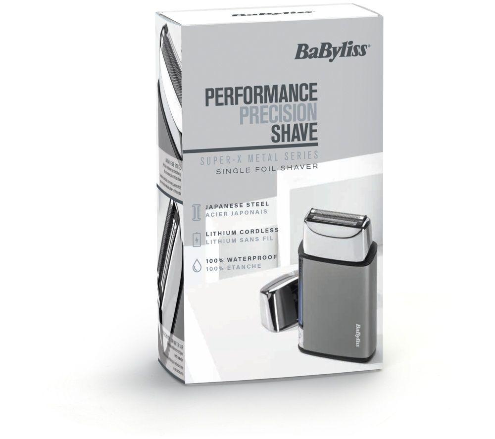BABYLISS Super-X Metal Series Electric Single Foil Wet & Dry Shaver - Grey image number 5 of 5