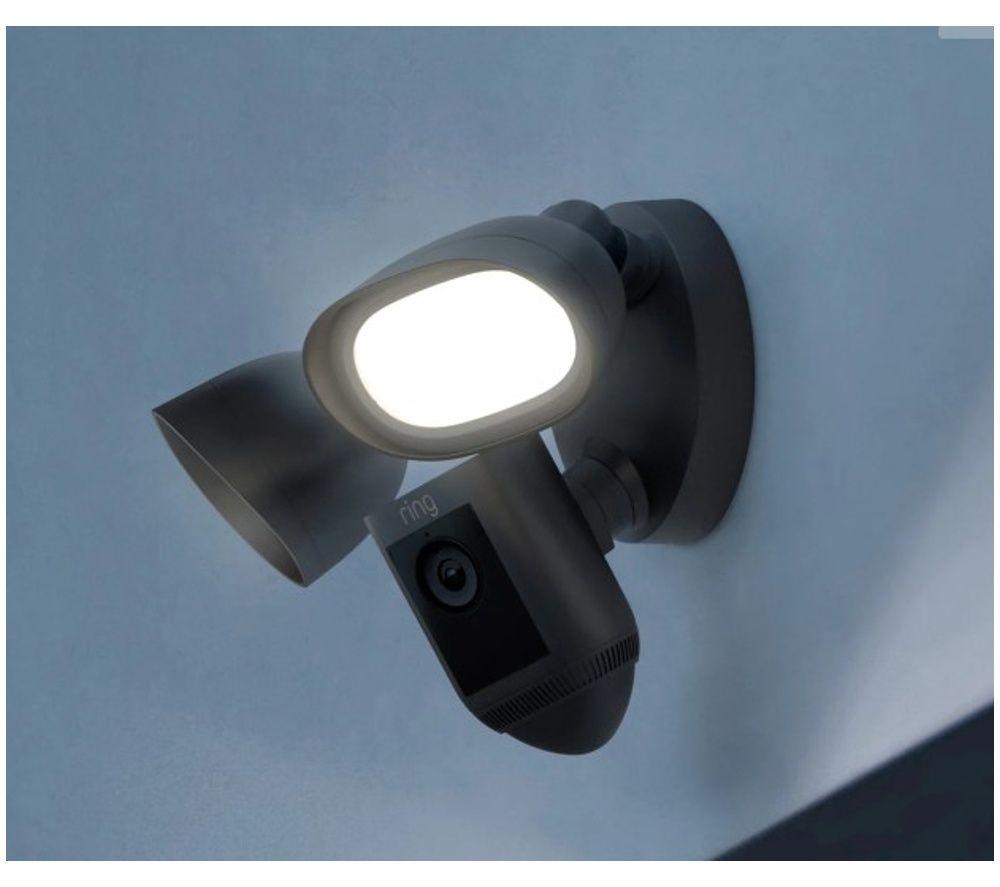 RING Floodlight Cam Pro Wired Retinal 4K WiFi Security Camera - Black image number 2 of 5