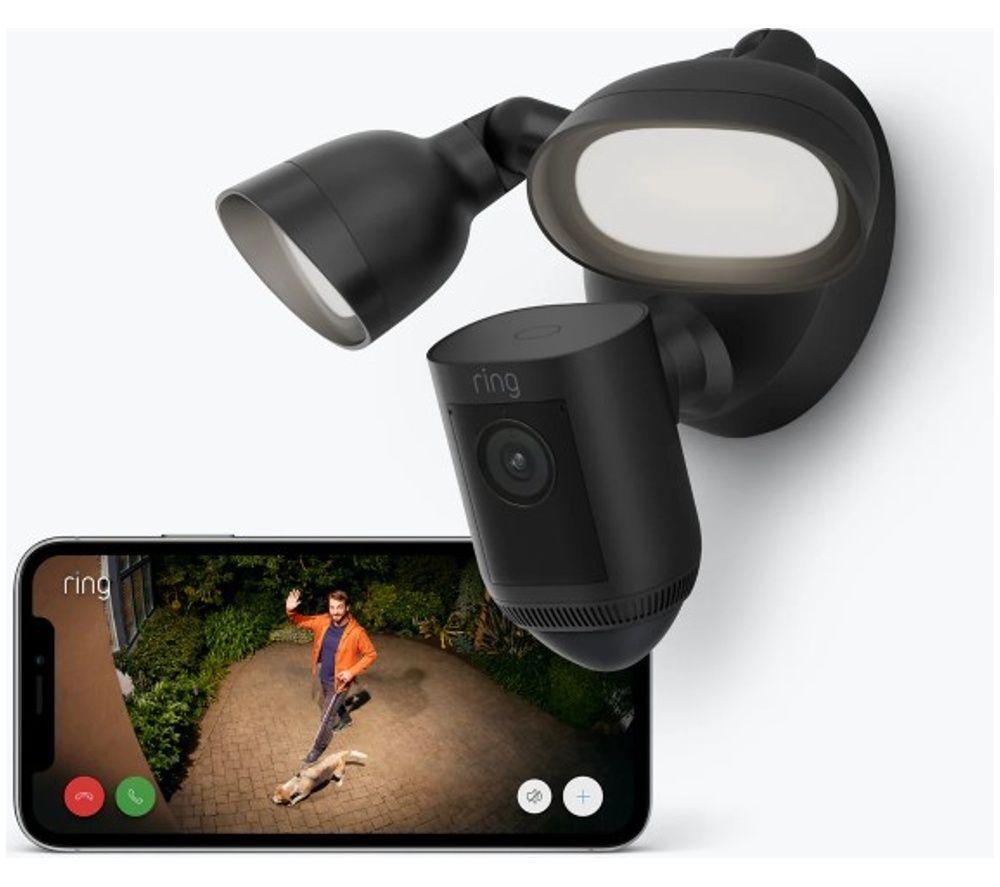 RING Floodlight Cam Pro Wired Retinal 4K WiFi Security Camera - Black image number 4 of 5