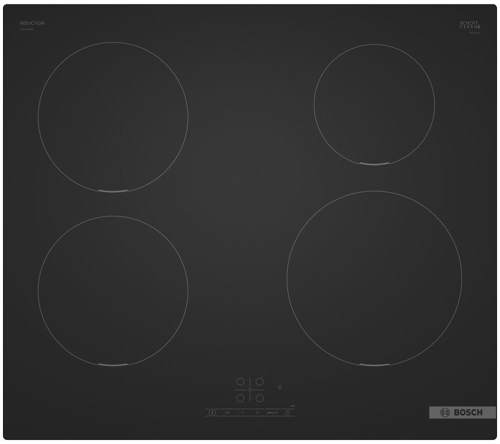 BOSCH Series 4 PIE61ABB5E 60 cm Electric Induction Hob - Matte Black, Black