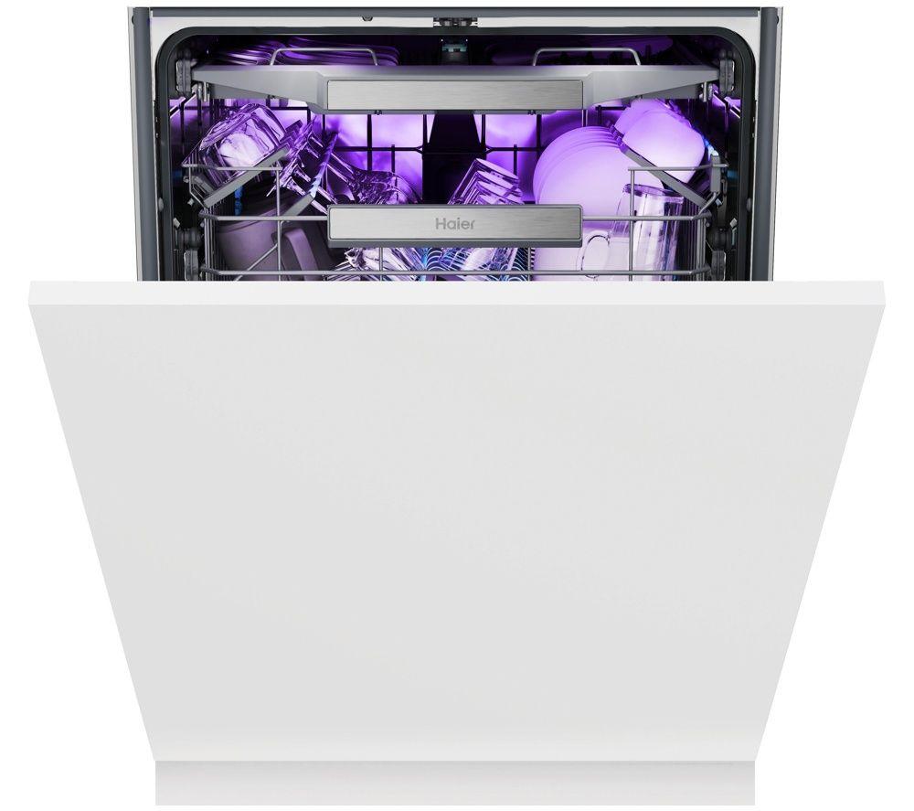 Haier Xs 4A4m4bb-80 Full-Size Fully Integrated Wifi-Enabled Dishwasher, Black