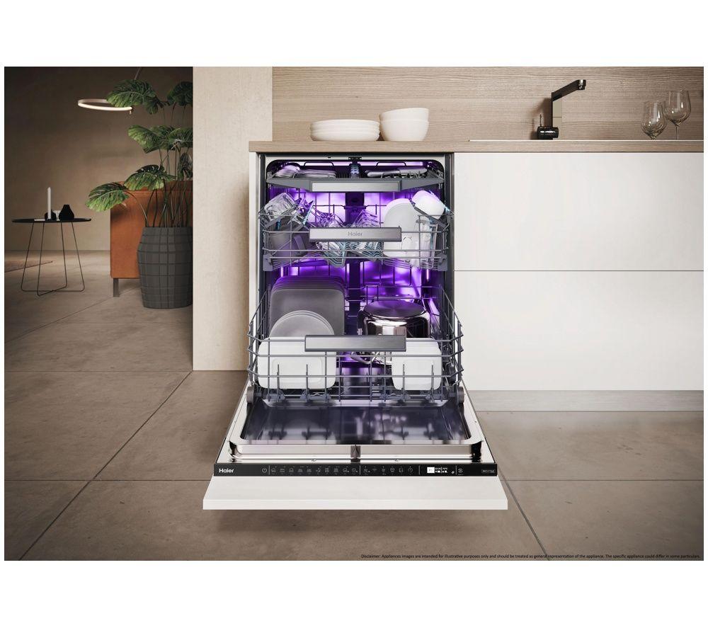 HAIER XS 4A4M4BB-80 Full-size Fully Integrated WiFi-enabled Dishwasher image number 4 of 4