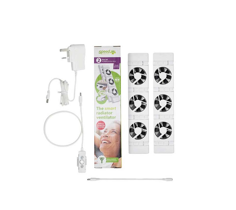 SPEEDCOMFORT Duo Set Smart Radiator Fan - White