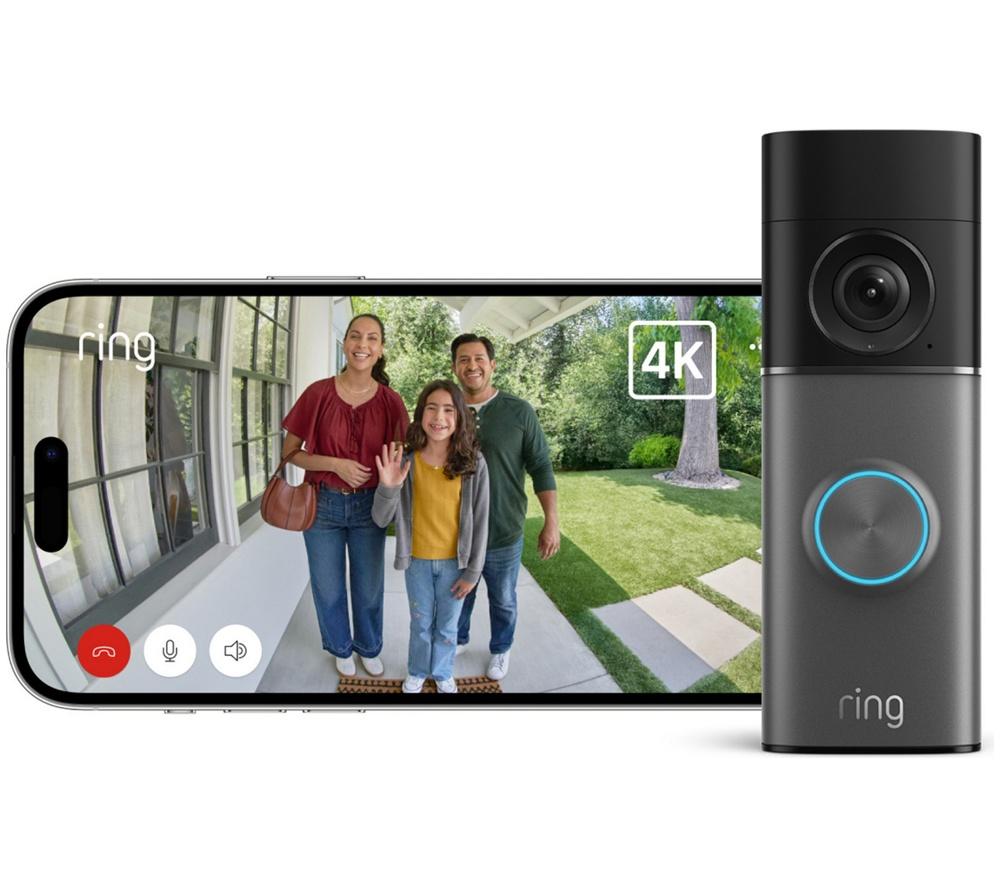 RING Wired Retinal 4K Video Doorbell Pro (Newest Gen) with Plug-In Adaptor - Deep Silver image number 2 of 7