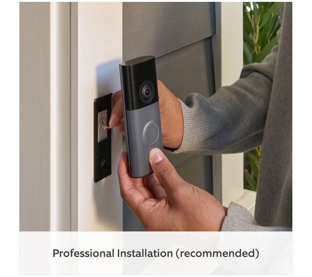 RING Wired Retinal 2K Video Doorbell - Speckled Grey image number 5 of 5