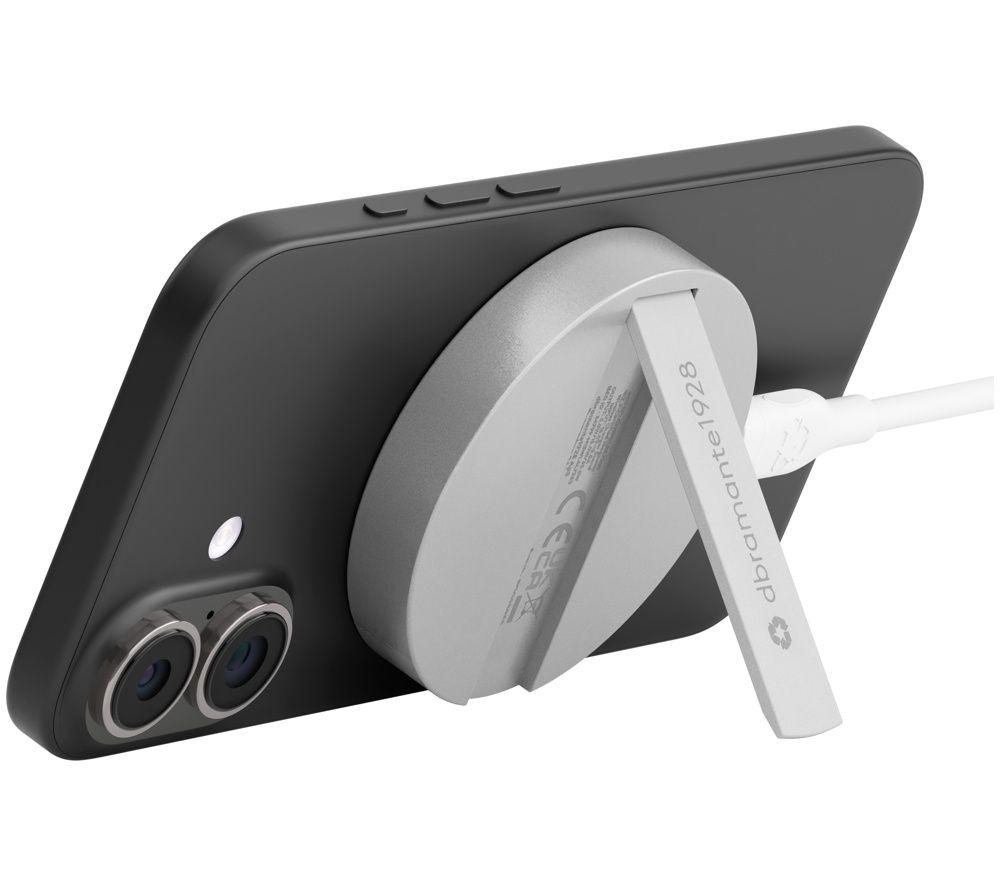 DBRAMANTE1928 Wireless Magnetic Qi2 Charger with Stand - Aluminium image number 2 of 5