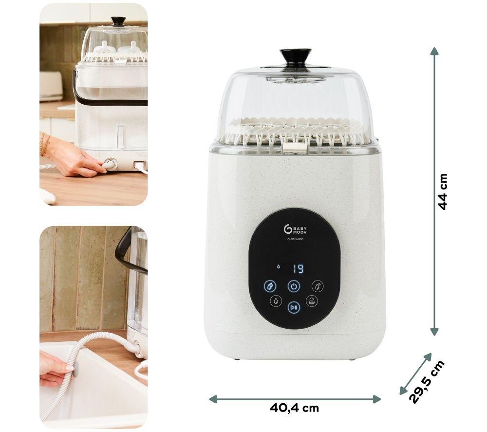 BABYMOOV NutriWash 4 in 1 Bottle Washer & Steriliser - White image number 4 of 6
