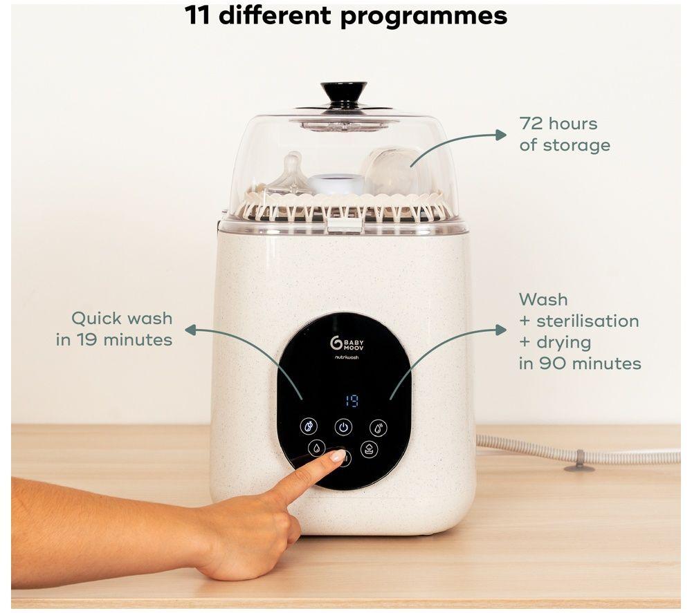 BABYMOOV NutriWash 4 in 1 Bottle Washer & Steriliser - White image number 5 of 6
