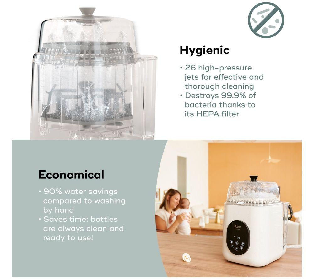 BABYMOOV NutriWash 4 in 1 Bottle Washer & Steriliser - White image number 6 of 6