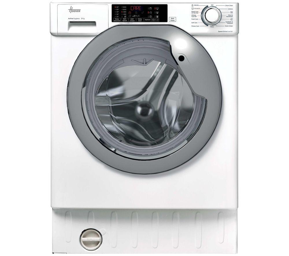 Hoover H-Wash 300 Pro Hbws 484Dmsw5-80 Integrated 8 Kg 1400 Washing Machine, White