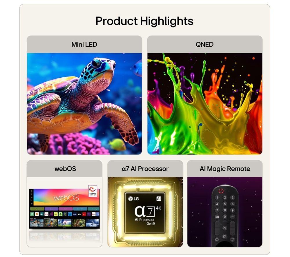 LG QNED72 43" QNED AI 4K HDR Smart TV 2026 - 43QNED72B6B image number 7 of 13