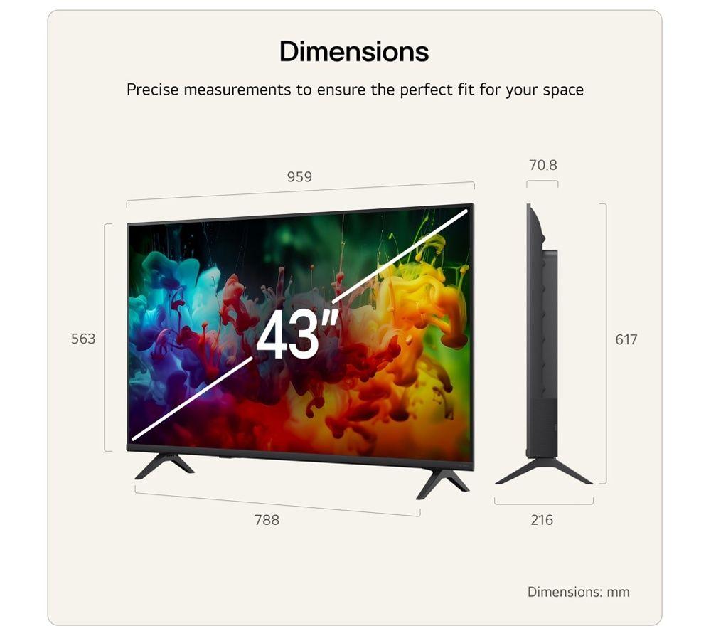 LG QNED72 43" QNED AI 4K HDR Smart TV 2026 - 43QNED72B6B image number 8 of 13