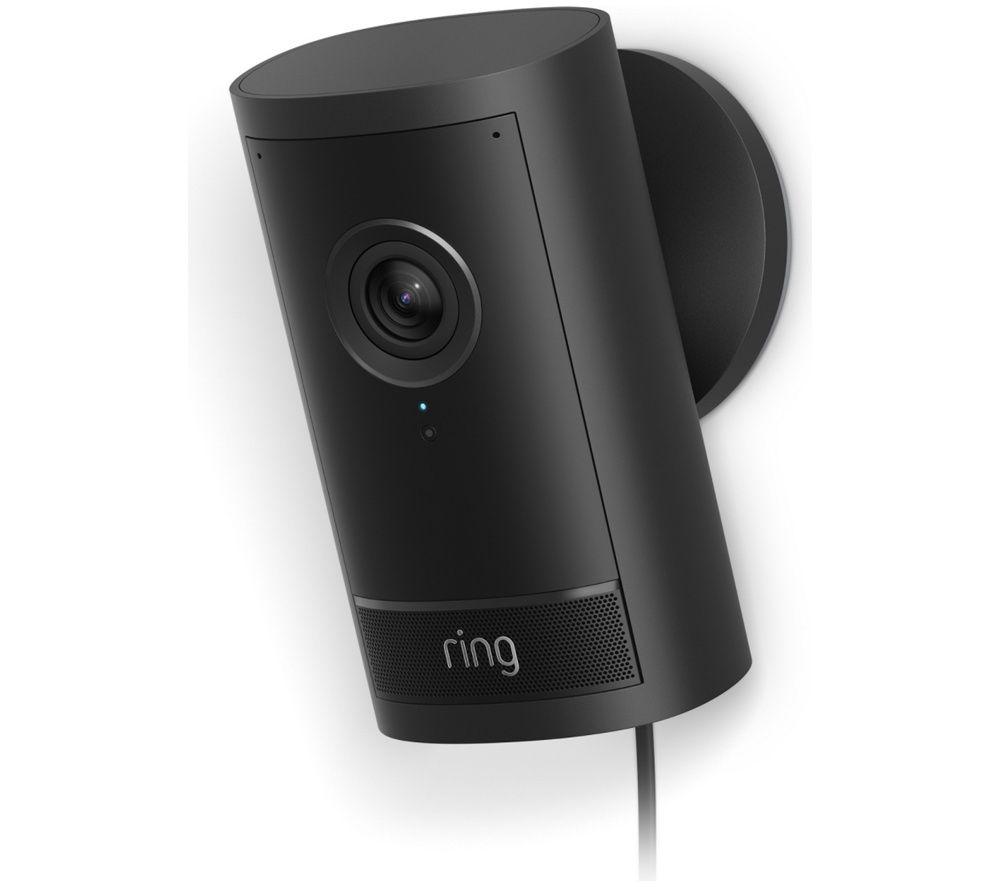 Photos - Security System / Smart Hub Ring Outdoor Cam Pro Plug-In Retinal 4K WiFi Security Camera - Black, Black 