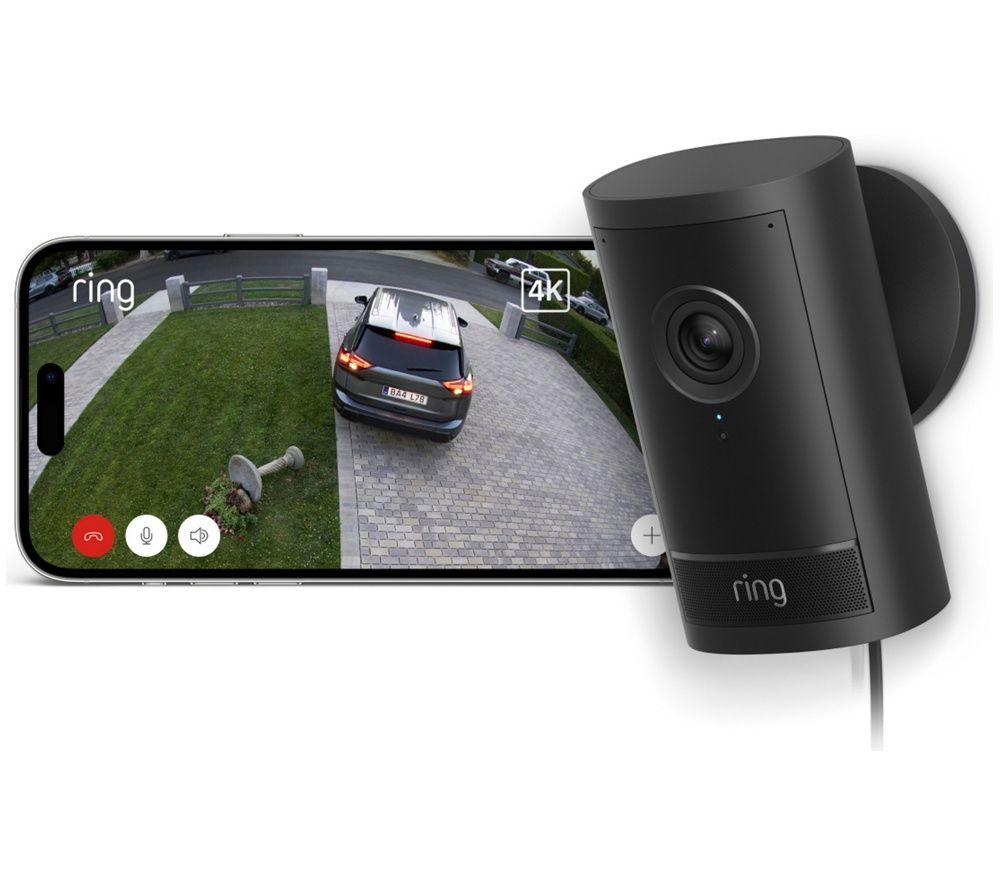 RING Outdoor Cam Pro Plug-In Retinal 4K WiFi Security Camera - Black image number 2 of 6