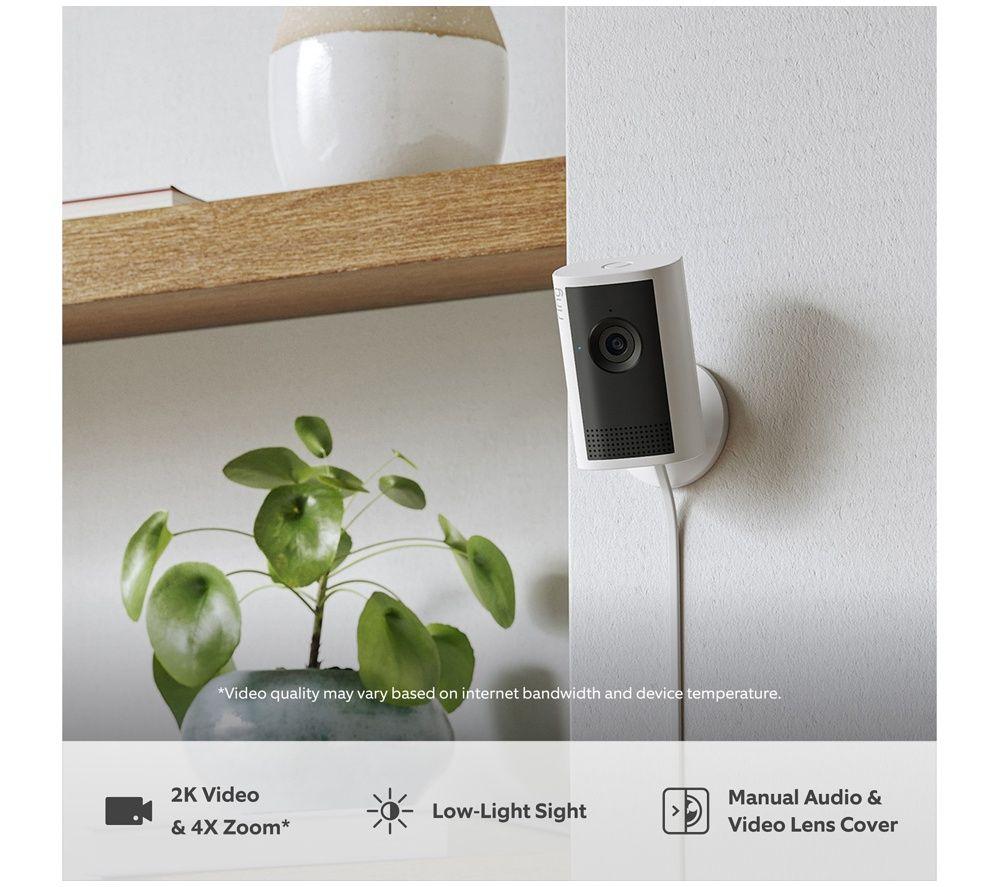 RING Indoor Camera Plus Retinal 2K WiFi Security Camera - White image number 4 of 4