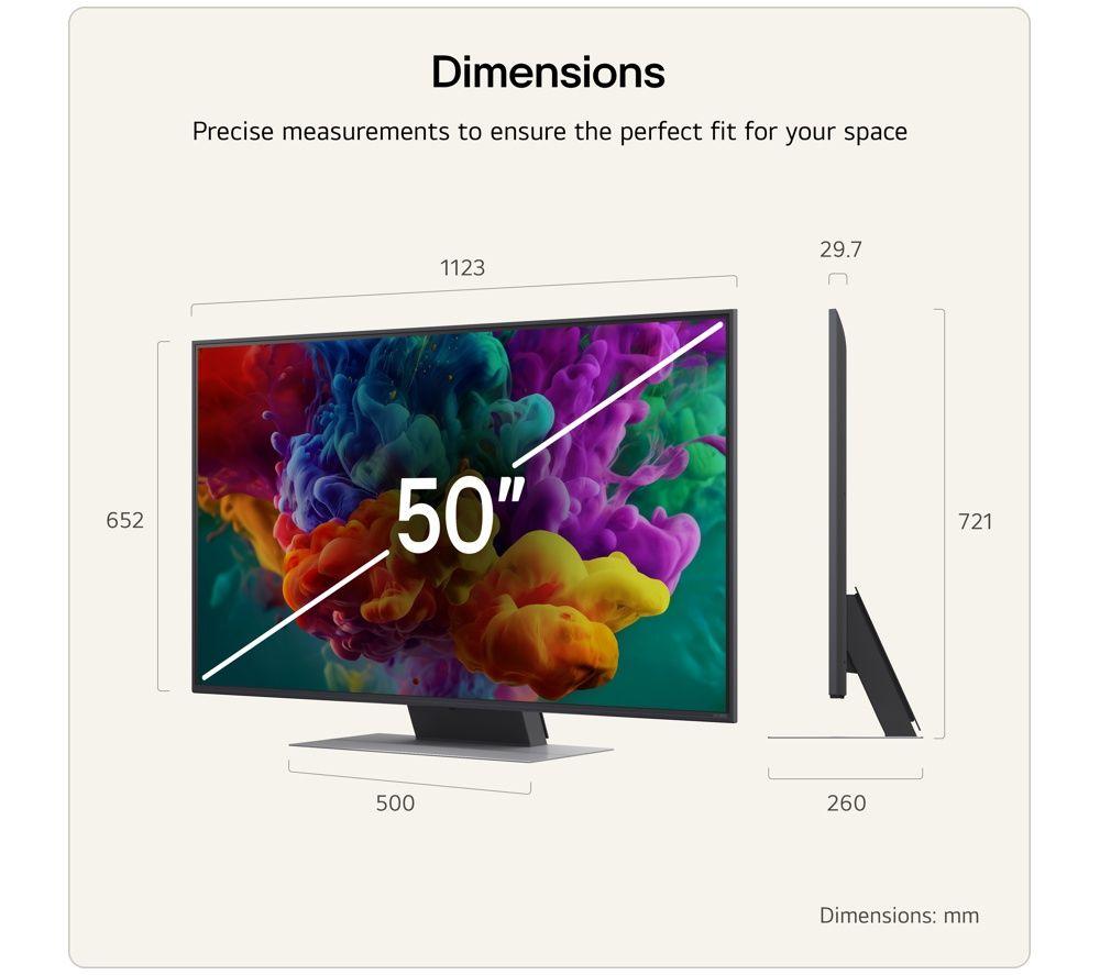 LG QNED86 50" QNED AI Mini LED 4K HDR Smart TV 2026 - 50QNED86B6B image number 2 of 8