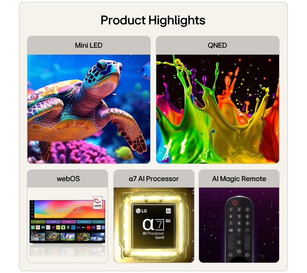 LG QNED72 50" QNED AI 4K HDR Smart TV 2026 - 50QNED72B6B image number 3 of 7