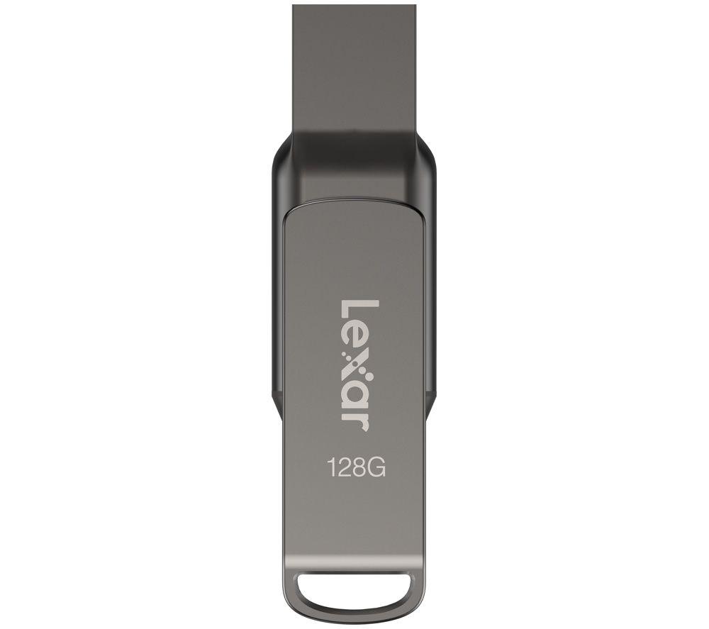 LEXAR JumpDrive D400 USB Type-C & Type-A Dual Memory Stick - 128 GB, Silver image number 3 of 6