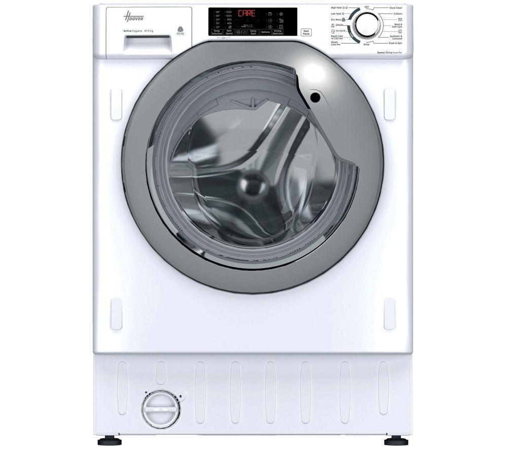 Hoover H-Wash & Dry 300 Pro Hbds 4854Dms5-80 Integrated 8 Kg Washer Dryer, White