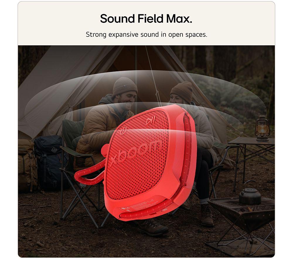LG xboom Rock Portable Bluetooth Speaker - Red image number 7 of 15