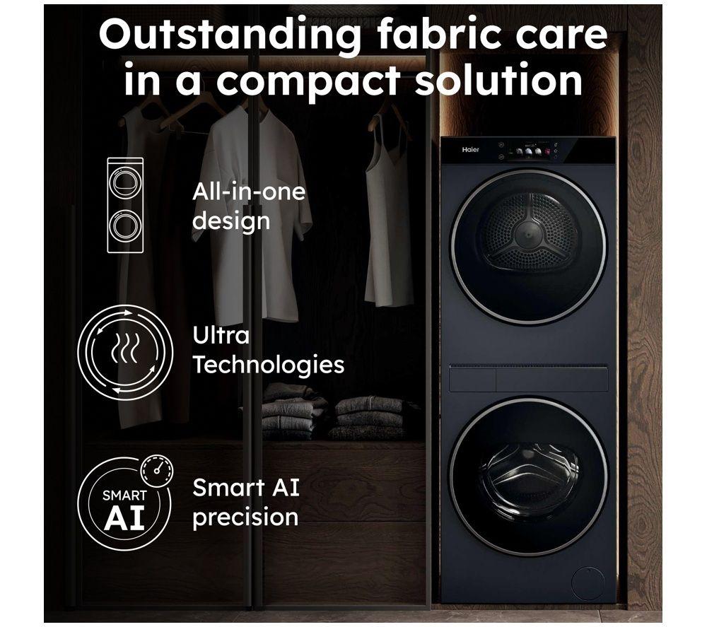 HAIER Couture Laundry Centre CLC108-GNU1-UK WiFi-enabled 10 kg Stacked Washer Dryer - Graphite image number 7 of 9