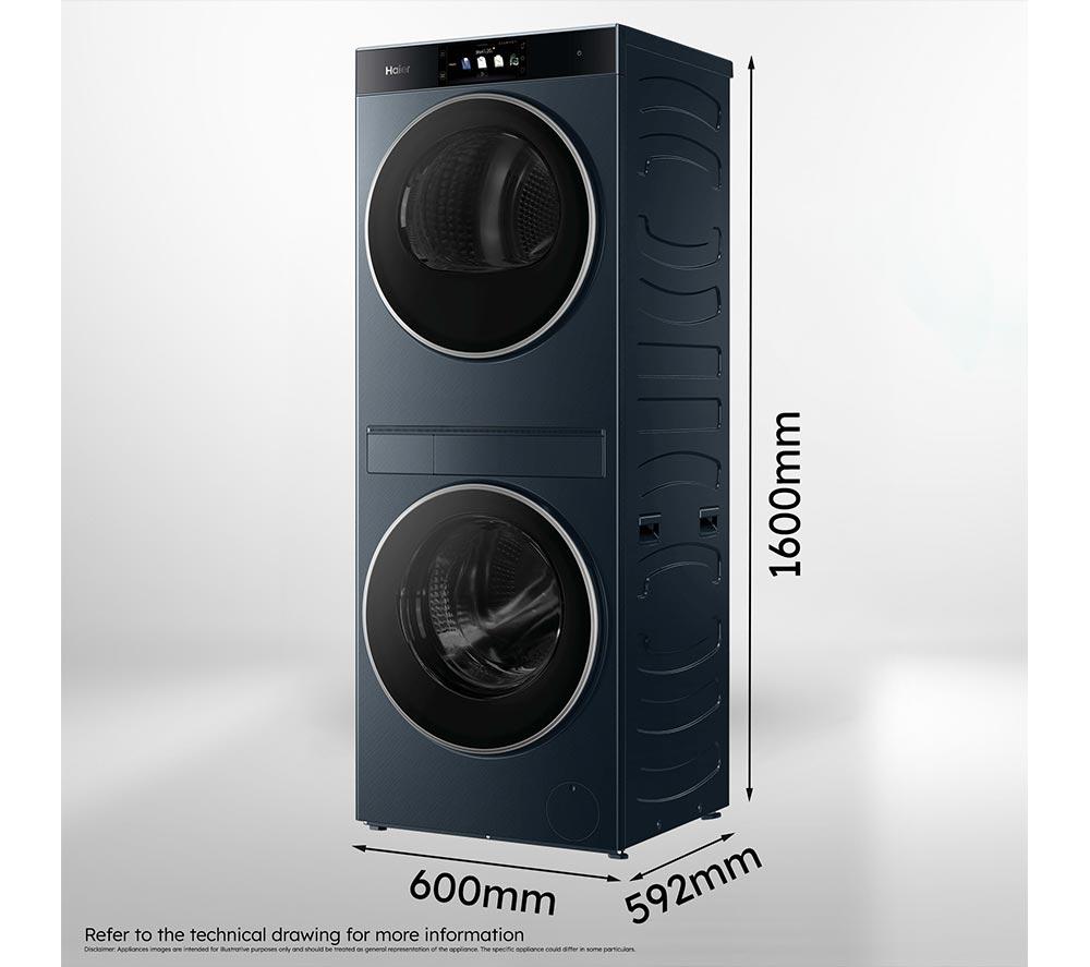 HAIER Couture Laundry Centre CLC108-GNU1-UK WiFi-enabled 10 kg Stacked Washer Dryer - Graphite image number 10 of 15