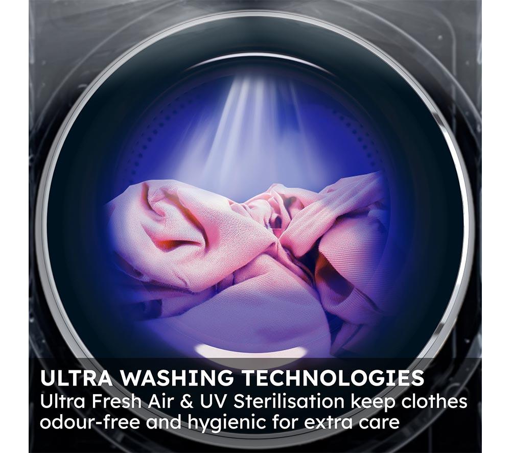 HAIER Couture Laundry Centre CLC108-GNU1-UK WiFi-enabled 10 kg Stacked Washer Dryer - Graphite image number 14 of 15