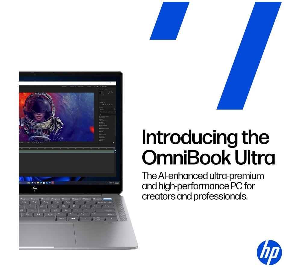 HP OmniBook Ultra 14" Laptop, Copilot+ PC - Snapdragon X2 Elite, 1 TB SSD, Stone Blue image number 2 of 9