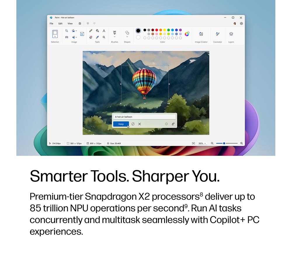HP OmniBook Ultra 14" Laptop, Copilot+ PC - Snapdragon X2 Elite, 1 TB SSD, Stone Blue image number 10 of 33