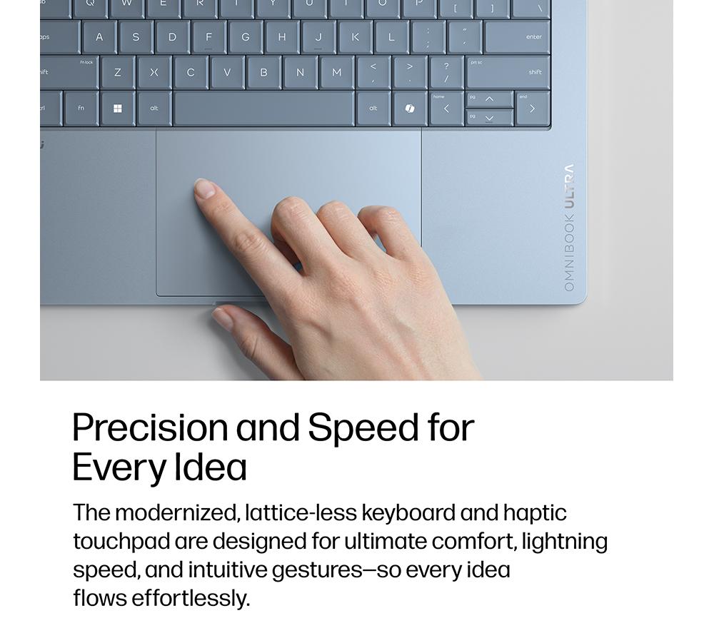 HP OmniBook Ultra 14" Laptop, Copilot+ PC - Snapdragon X2 Elite, 1 TB SSD, Stone Blue image number 12 of 33
