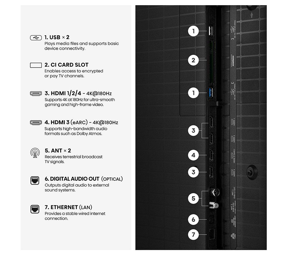 HISENSE UR8S 65" RGB Mini LED 4K 180Hz Smart AI TV with Freely - 65UR8STUK image number 13 of 15