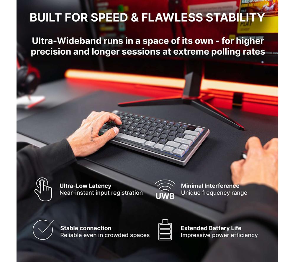 CHERRY XTRFY K63W Pro Compact Wireless Mechanical Gaming Keyboard - Black image number 9 of 9