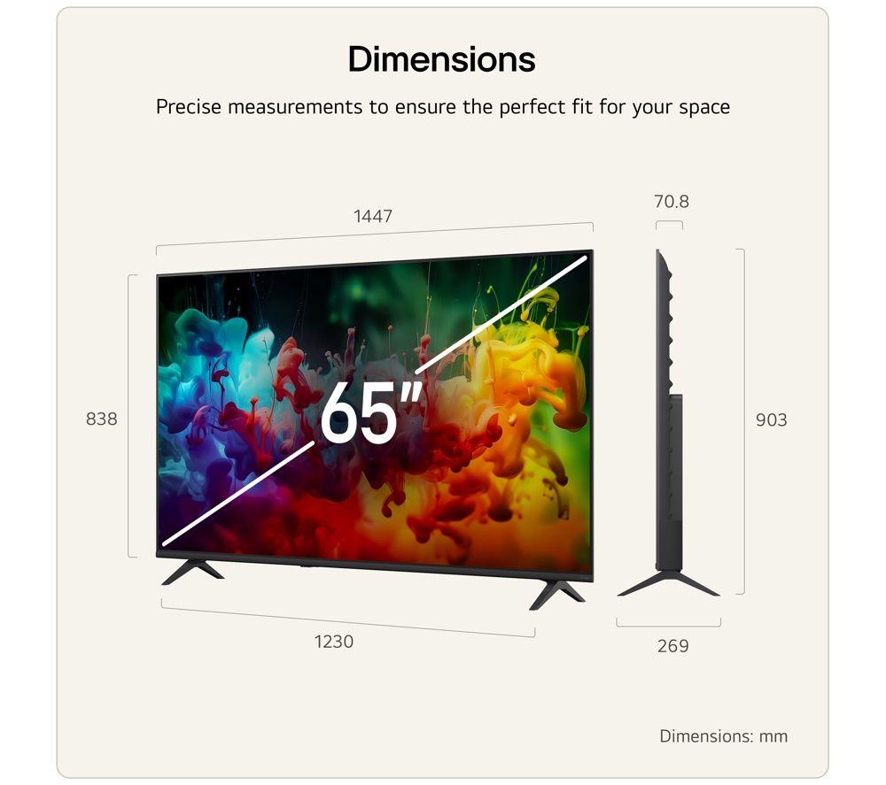 LG QNED72 65" QNED AI 4K HDR Smart TV 2026 - 65QNED72B6B image number 3 of 13
